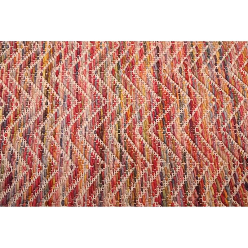 ECARPETGALLERY Braid weave Sienna Red Wool Rug - 5'1 x 7'6