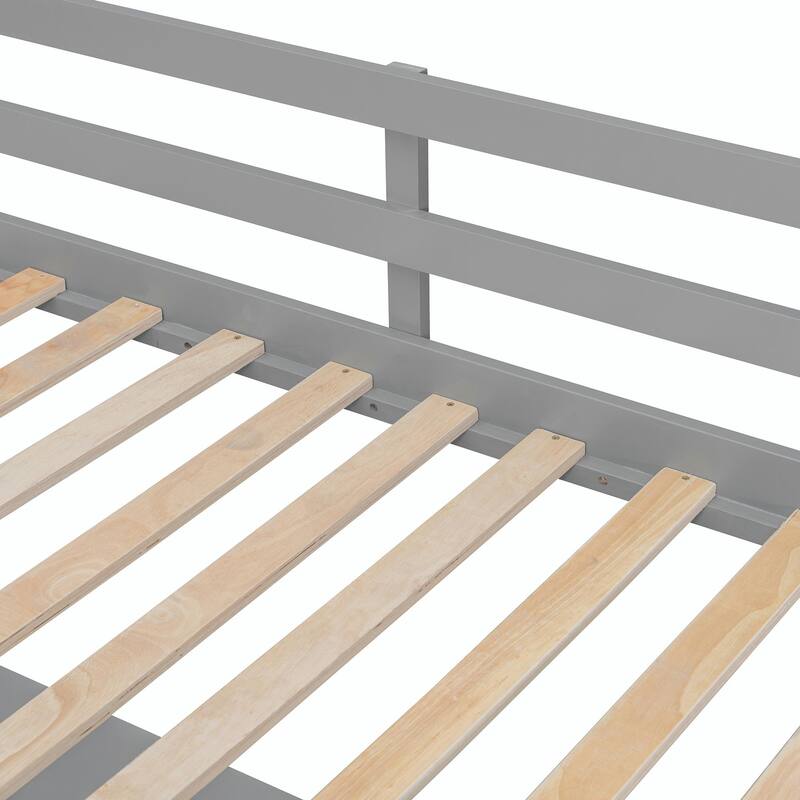 Loft Bed with Two Chest of Drawers, Integrated Desk, and LED Light Strip