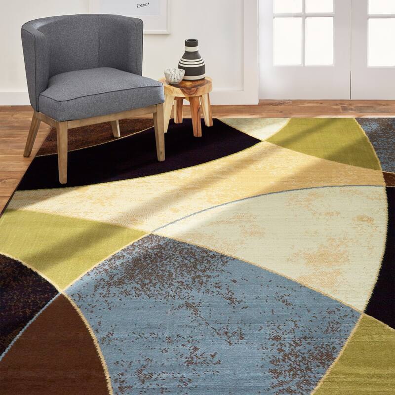 Home Dynamix Optimum Napoli Contemporary Geometric Area Rug - 5'2"x7'2" - Multi/Blue - Runner/Rectangle
