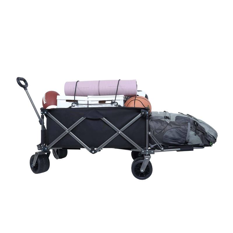 Collapsible Folding Wagon with Big Wheels - N/A