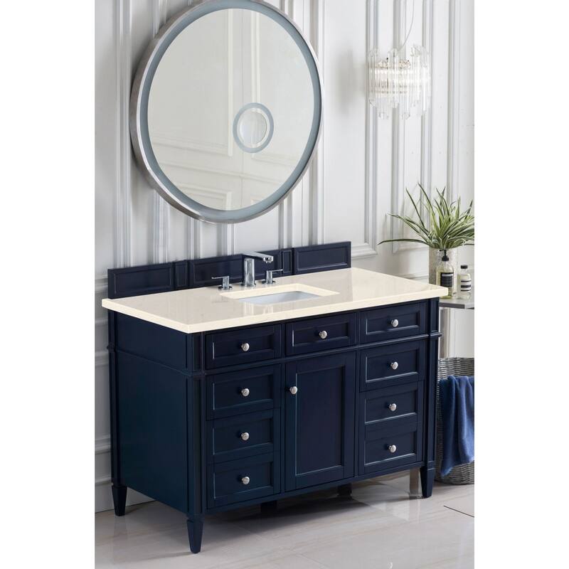 James Martin Vanities 655-V48-3EMR Brittany 48" Single Basin Poplar