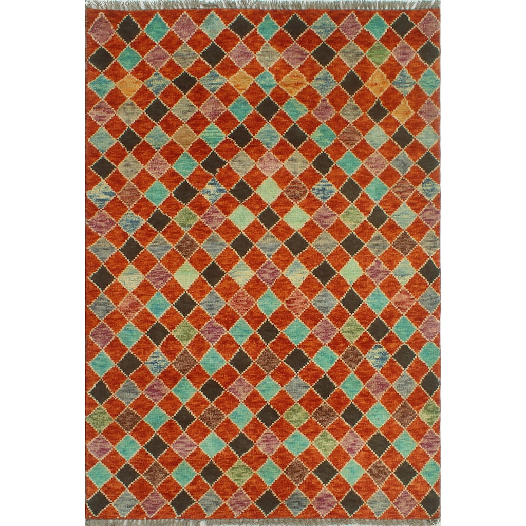 Balochi Zander Red/Ivory Rug - 3'3" x 4'11"