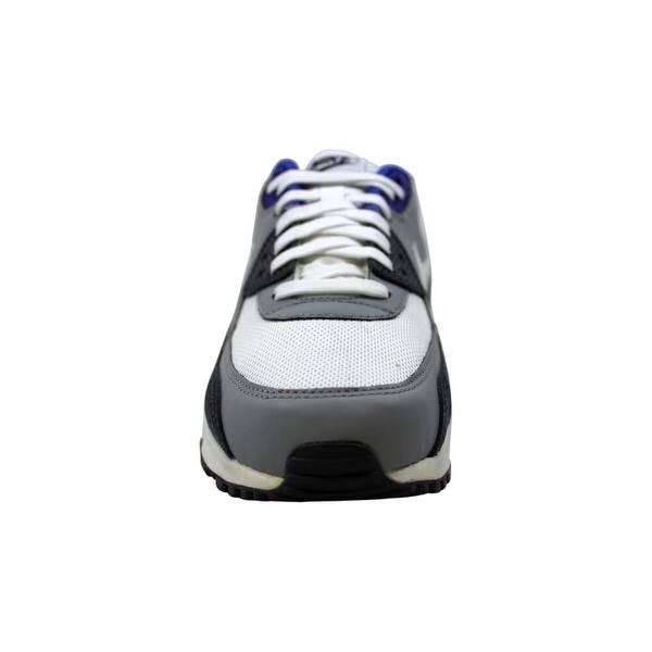 Shop Nike Air Max 90 Essential White Silver Dark Grey 537384 122