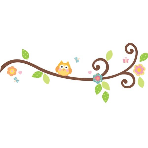 slide 2 of 5, RoomMates Happi Scroll Branch Peel and Stick Wall Decals
