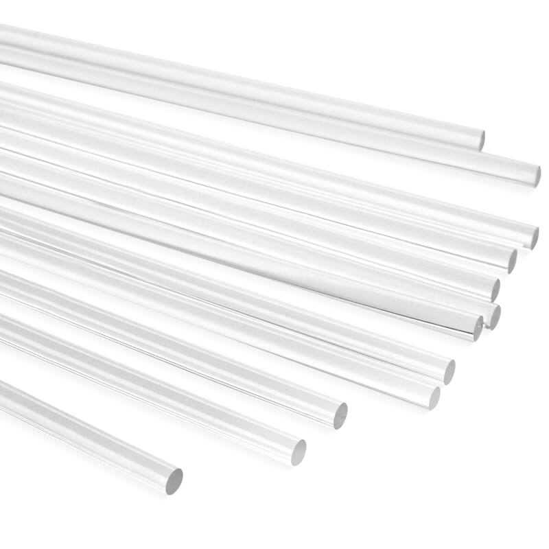 12 Pieces of Plastic Dowel Rods for DIY Projects, Arts and Crafts