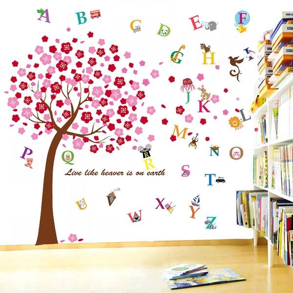 slide 2 of 6, Walplus Huge Butterflies Blossom Flower Kid Wall Sticker Nursery Decor