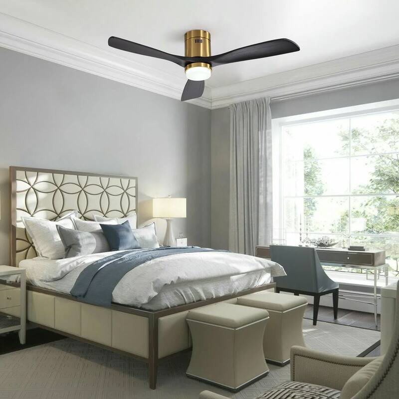 Sofucor 52"Solid Wood Modern,Farmhouse Indoor Ceiling Fan Chandelier with Remote,Adjustable light,Smart Optional