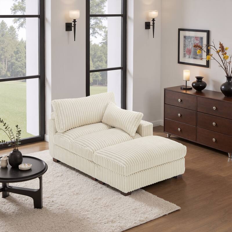 Plush Cloud Couch Modular Sectional Sofa with Ottoman