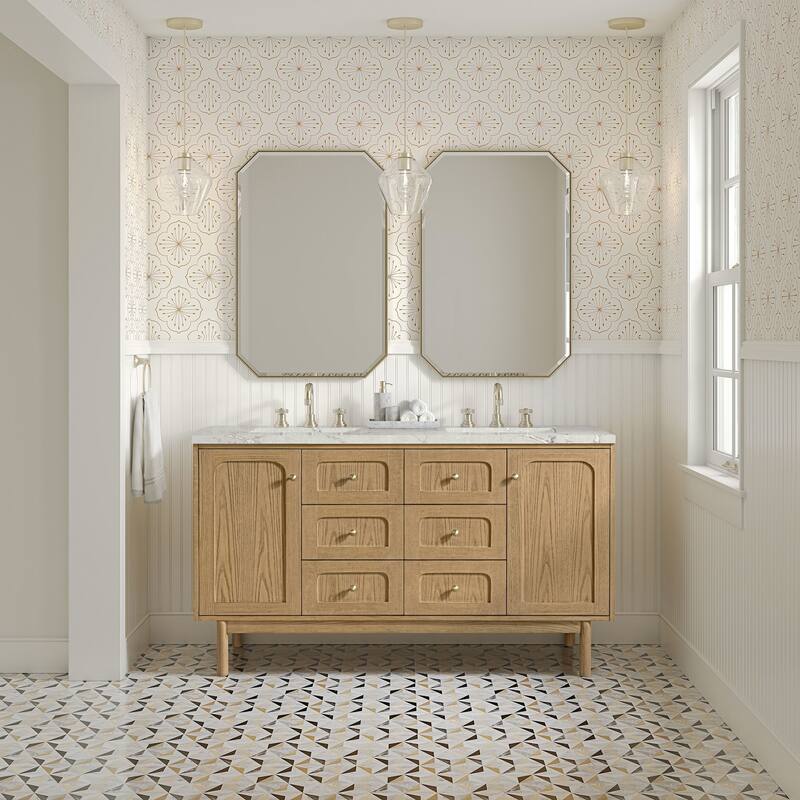 James Martin Vanities 545-V60D-FVSL Laurent 60" Wall Mounted or Free