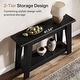 preview thumbnail 21 of 22, 41.3 Inches Farmhouse Console Table, 2 Tiers Wooden Entryway Table
