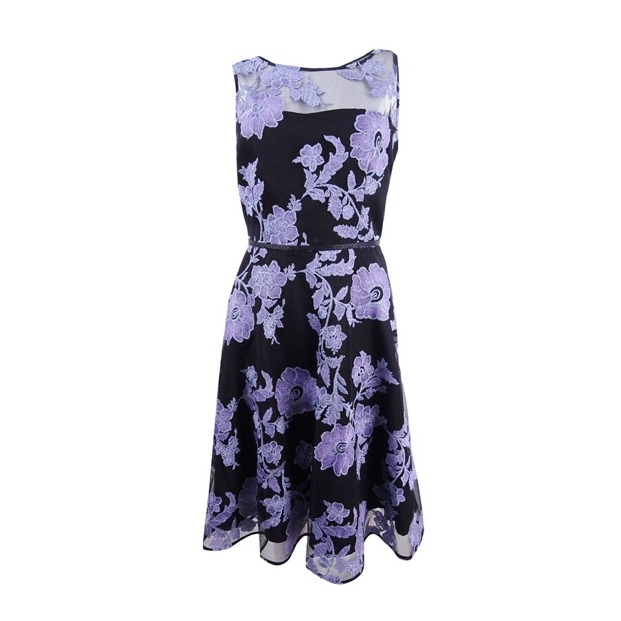 lavender fit and flare dress