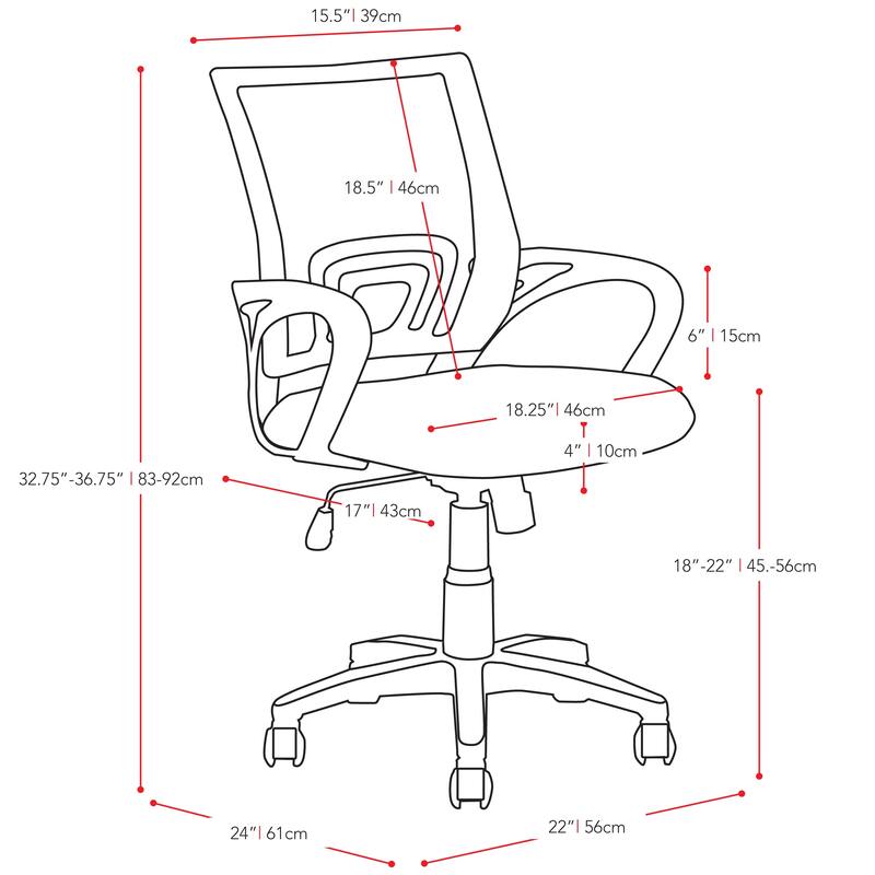 CorLiving Workspace Mesh Back Office Chair, Multip