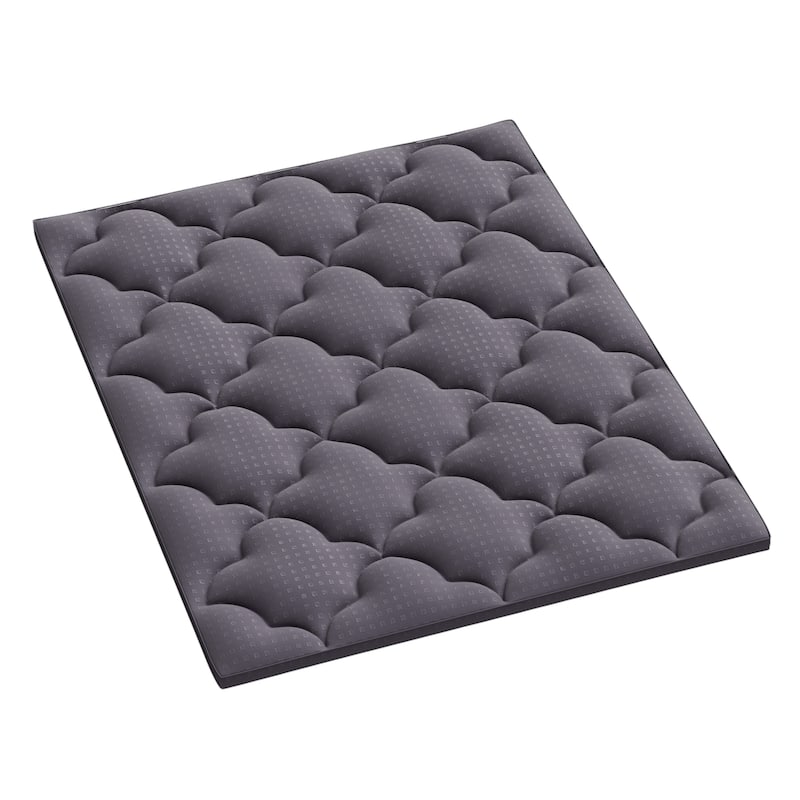 2" Dark Gray Cotton Queen Mattress Topper - Dark Gray