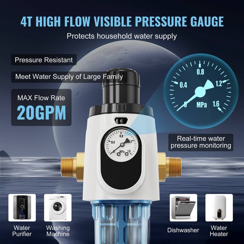 Spin Down Filter for Whole House Water Filtration Systems