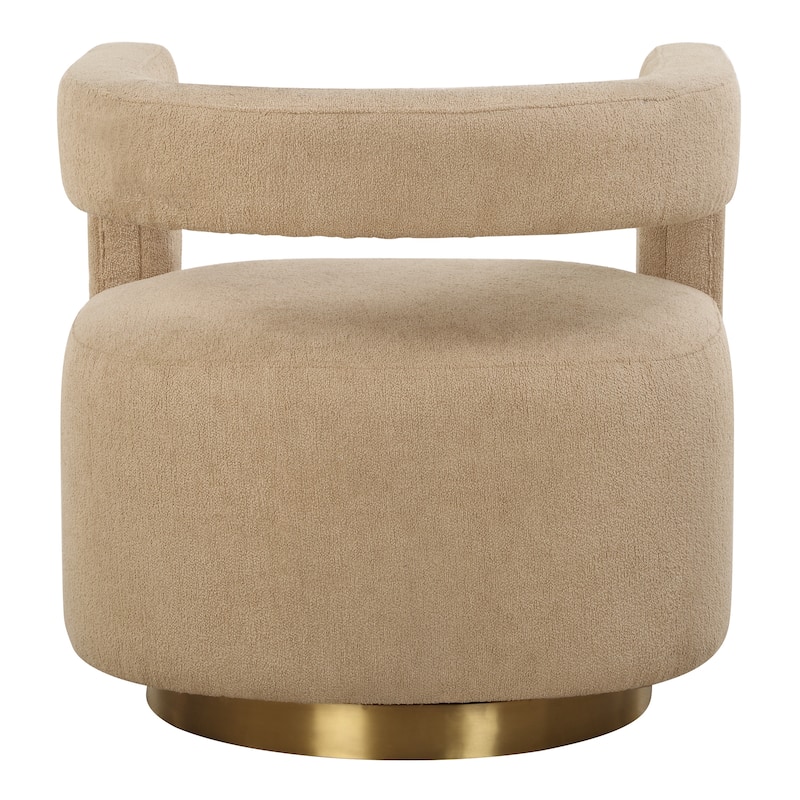 Uttermost Grounded Modern Swivel Chair - 28" H x 28" W x 30" D