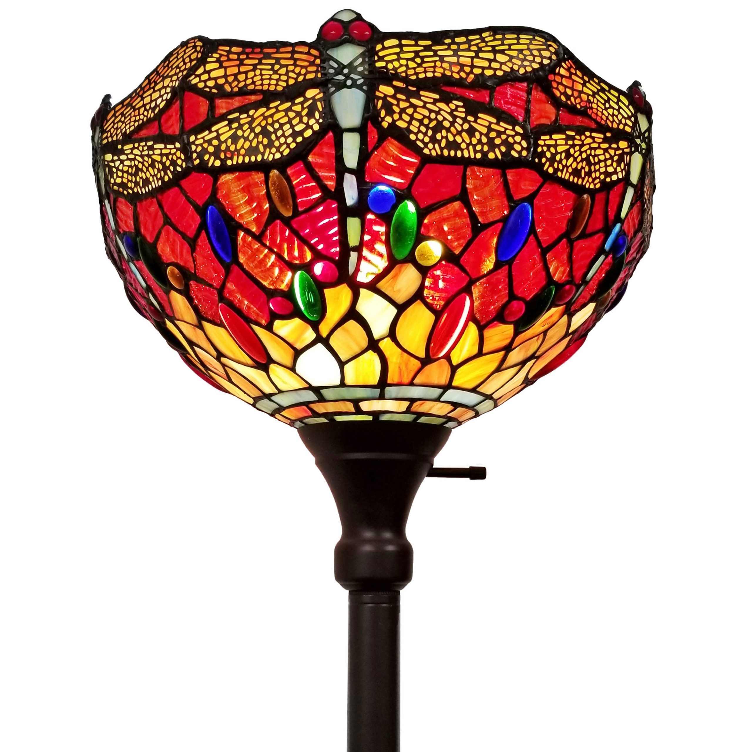 Tiffany Style Floor Lamp Torchiere Standing 72