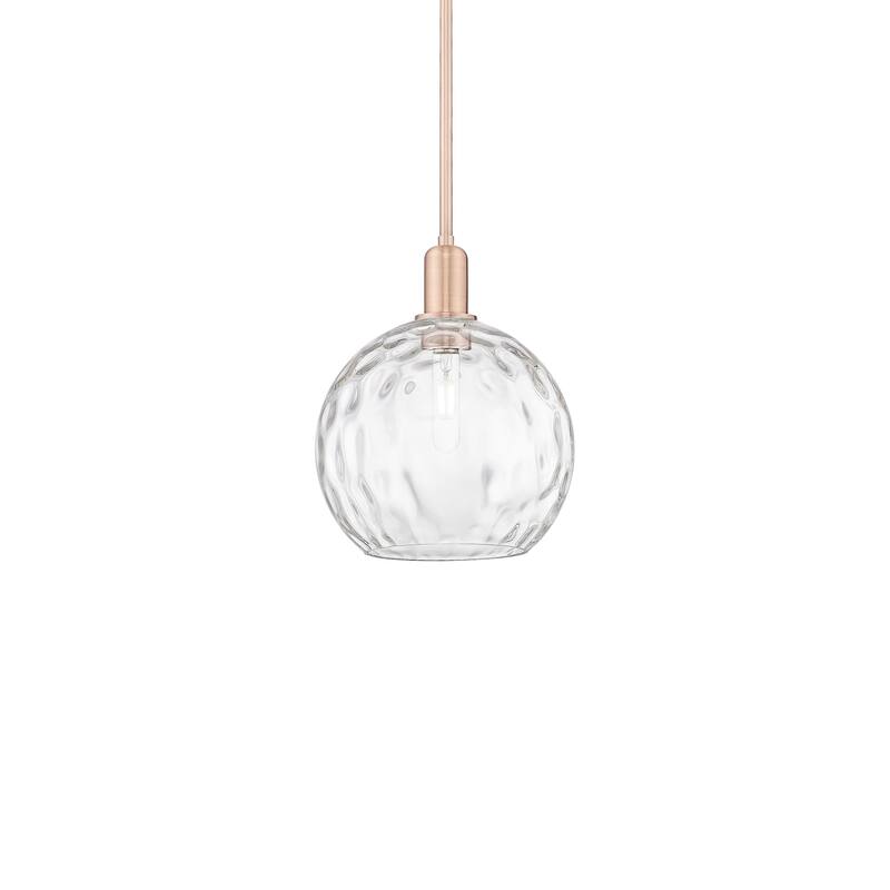 Innovations Lighting 716-1S-13-10 Athens Water Glass Pendant Athens - Antique Copper / Clear Water Glass