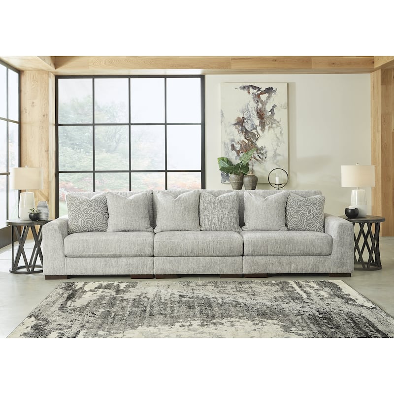 Signature Design by Ashley Regent Park Pewter 3-Piece Sofa - 137"W x 44"D x 39"H