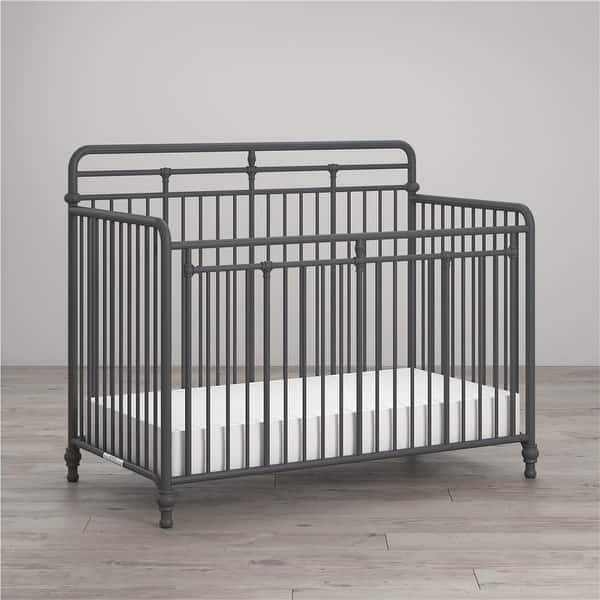 slide 2 of 23, Little Seeds Monarch Hill Hawken 3 in 1 Convertible Metal Crib - N/A