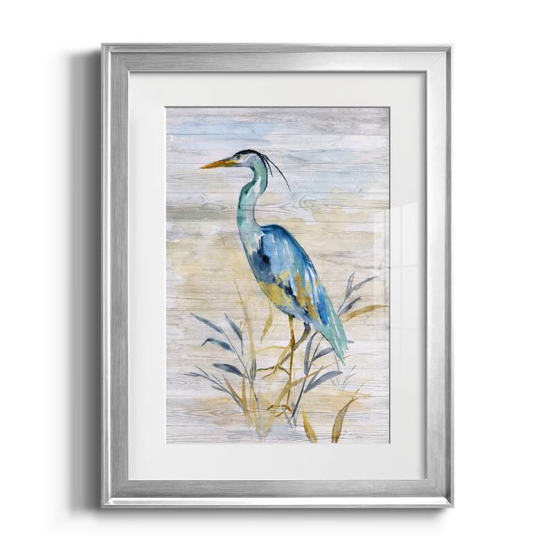 Blue Heron II Premium Framed Print - Ready to Hang - Silver - 30x42