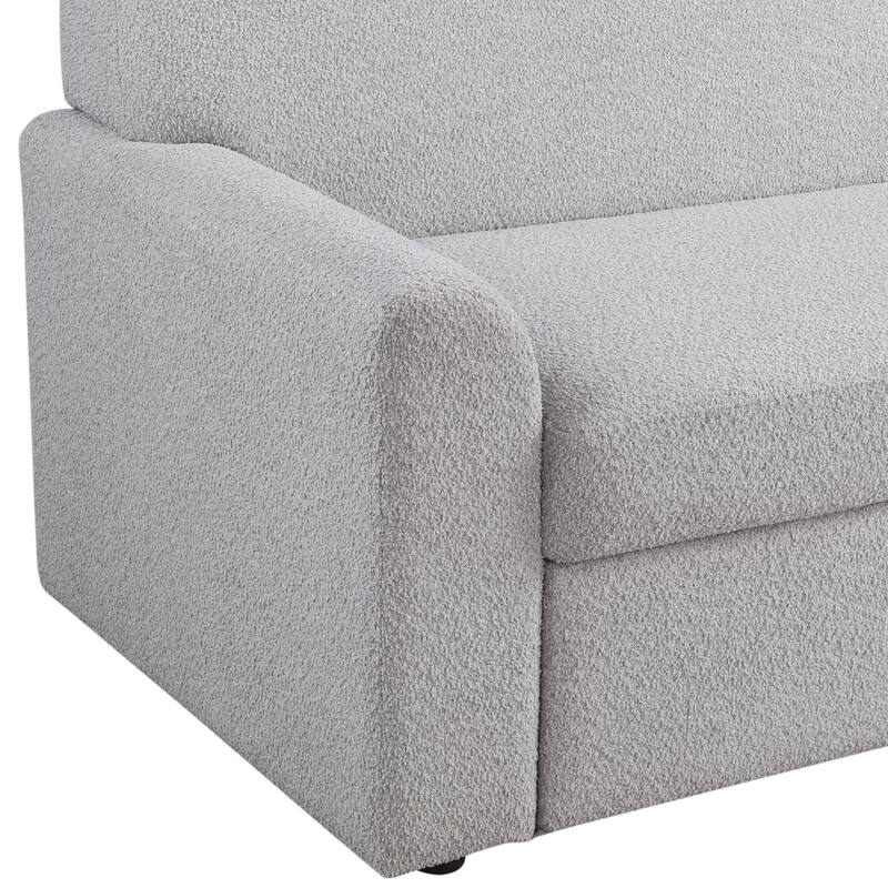 Serta Whitmore Convertible Sofa in Boucle Fabric