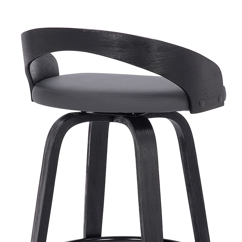 Carson Carrington Solavagen Mid-Century Modern Swivel Counter or Bar Stool