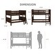 preview thumbnail 3 of 15, Dylan Transitional Walnut Solid Wood Convertible Bunk Bed by Furniture of America