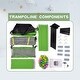 preview thumbnail 3 of 7, Toddlers Trampoline with Safety Enclosure Net and Balls