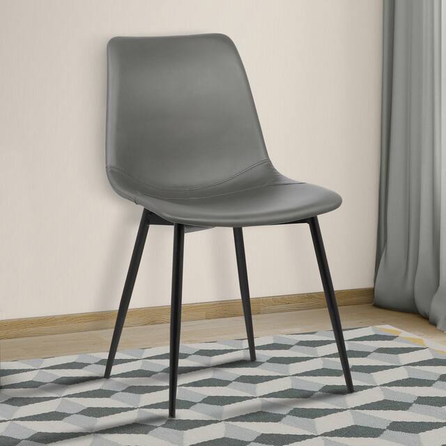 Monte Faux Leather or Fabric Dining Accent Chair - Grey