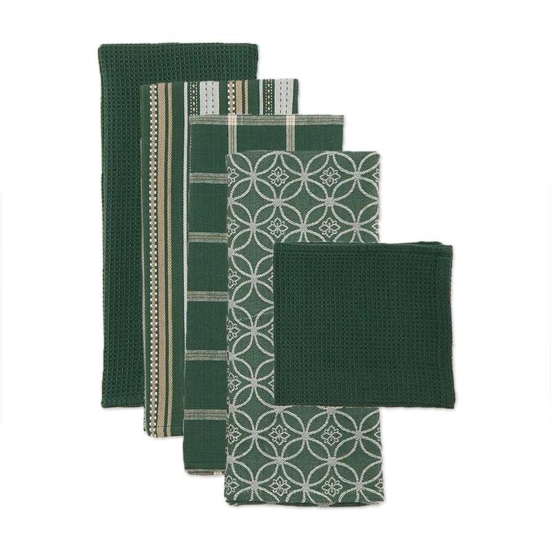 DII Assorted Kitchen Dishtowel & Dishcloths (Set of 5)