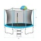 preview thumbnail 1 of 5, Trampoline with Safety Enclosure Net, Basketball Hoop and Ladder Recreational Trampoline Kids