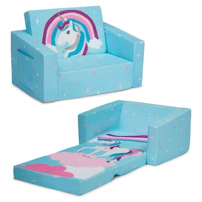 Delta Children Cozee Flip-Out Chair - 2-in-1 Convertible Chair to Lounger for Kids