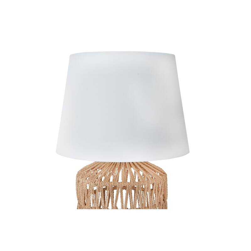 Woven Rope Table Lamp with Empire Shad