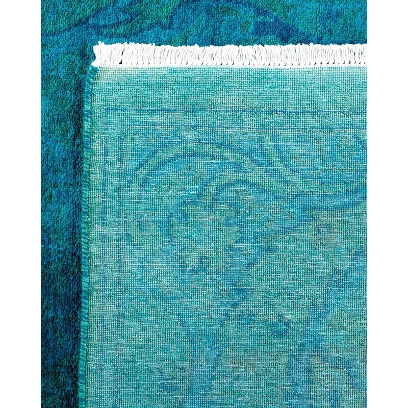 Contemporary Overdyed Wool Hand Knotted Area Rug - 4' 2" x 6' 1"