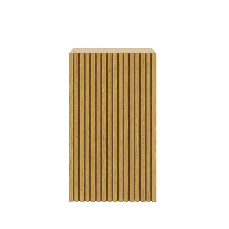 Wall Mounted Bathroom Cabinet with Door and Shelves in Oak
