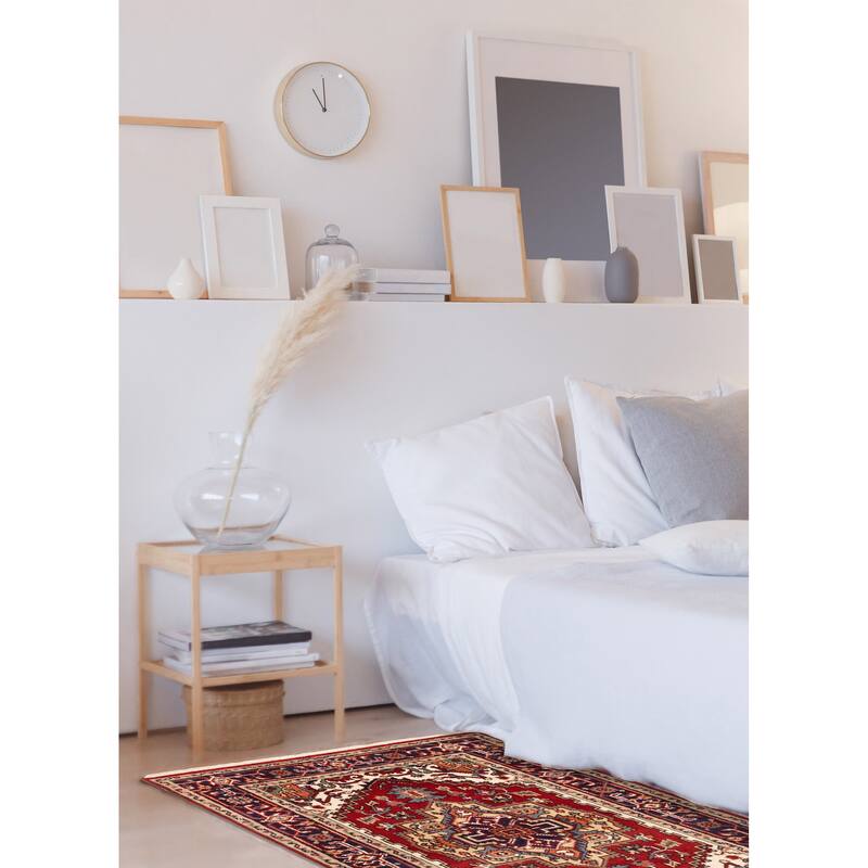 ECARPETGALLERY Hand-knotted Serapi Heritage Red Wool Rug - 3'11 x 5'11