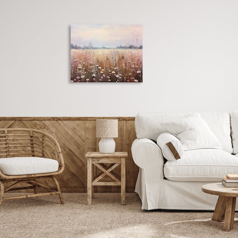 Stupell Neutral Tone Wildflower Field Canvas Wall Art Design By Arlington Prints