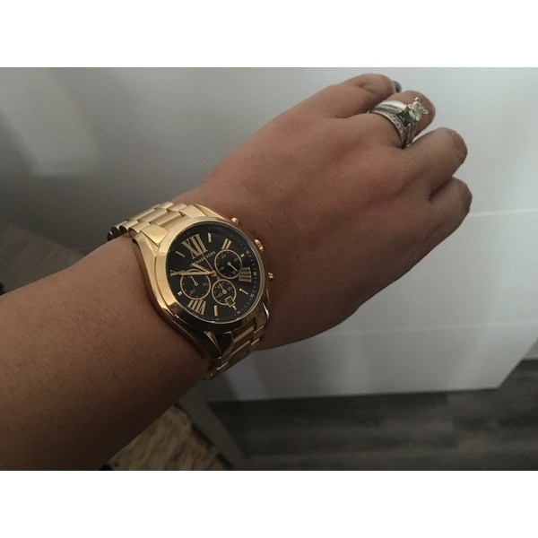 michael kors oversized bradshaw rose gold watch