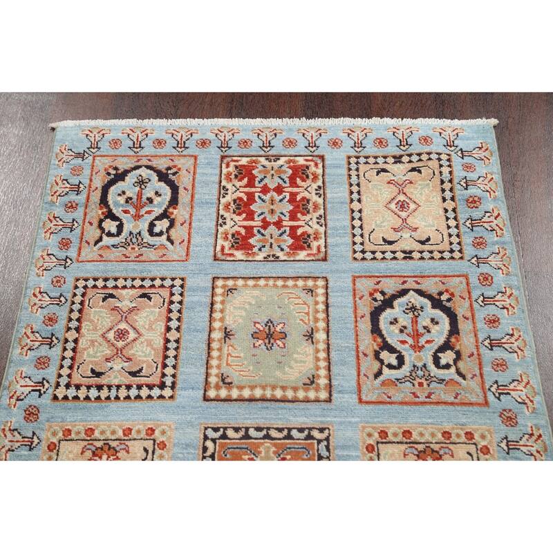 Garden Design Kazak Oriental Staircase Runner Rug Handmade Wool Carpet - 2'9" x 9'7"