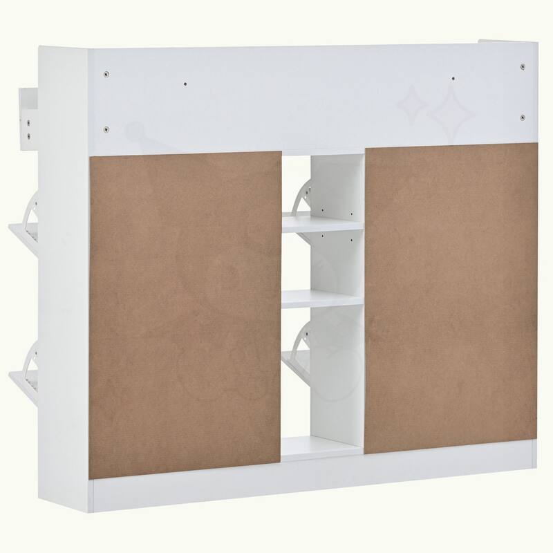 Multifunctional 2-Tier Shoe Storage Organizer with Drawers