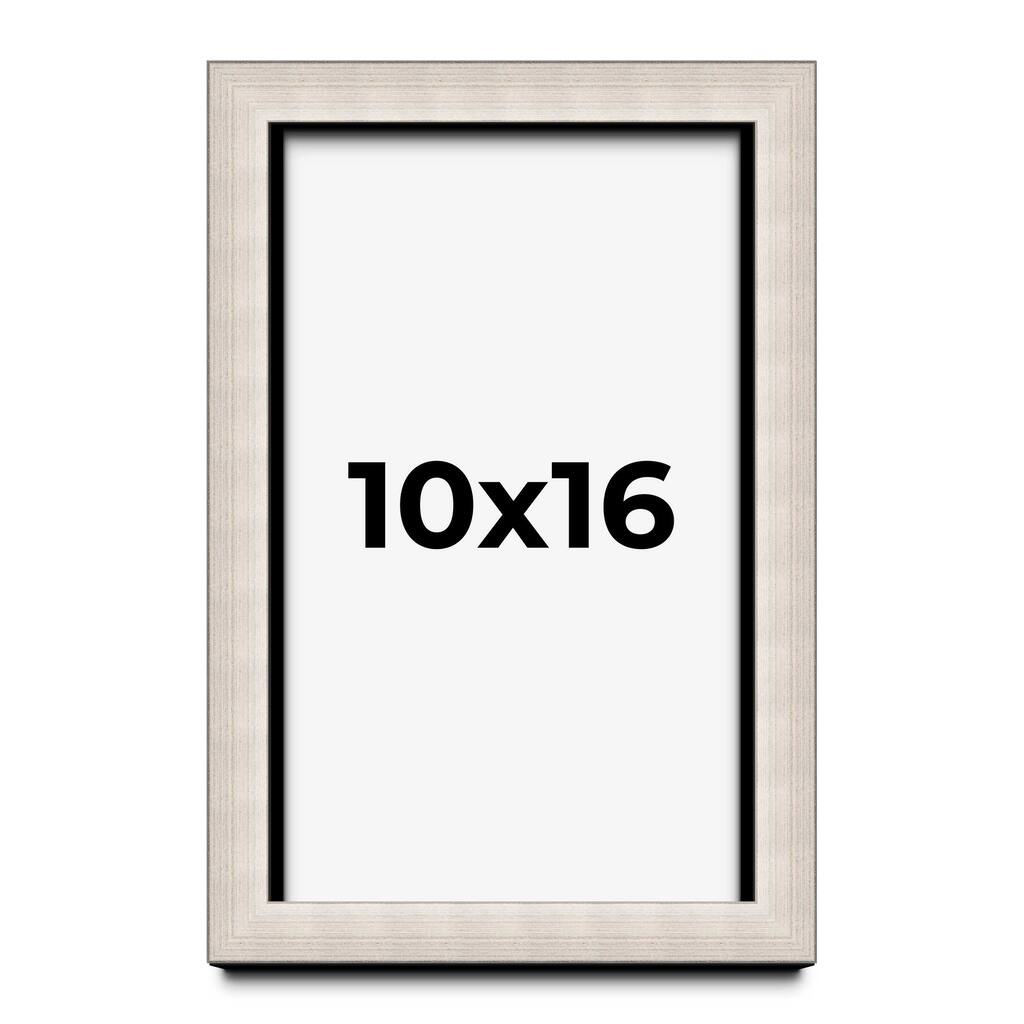 10x16 Shadow Box Frame Silver Real Wood Contemporary Shadowbox Display Frame UV Acrylic Front Acid Free Backing and Hardware