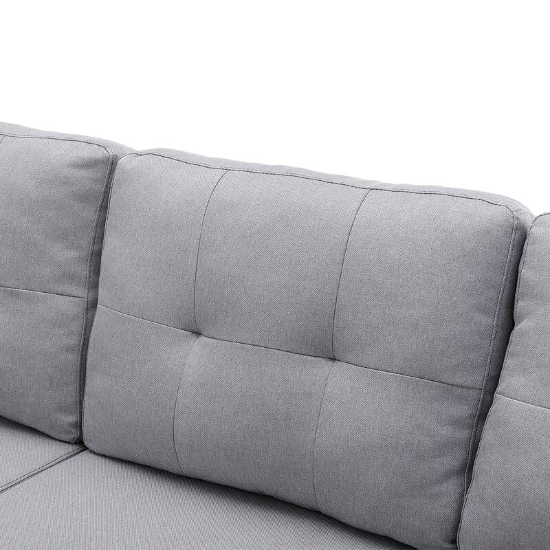 Modern L-Shape Convertible Sleeper Sectional Sofa