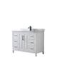 Option White, Black Trim, White Carrara Marble Top