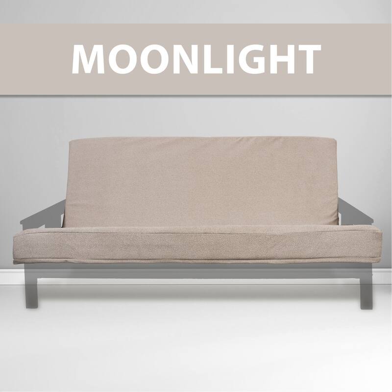 Memory Foam Infused Futon Mattress Full XL - Washable Removable Cover, Thick Foldable Sofa Bed Cushion (Frame NOT Included)