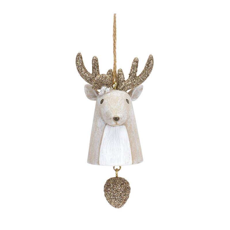 Santa/Snowman/Deer Bell Ornament (Set of 6)