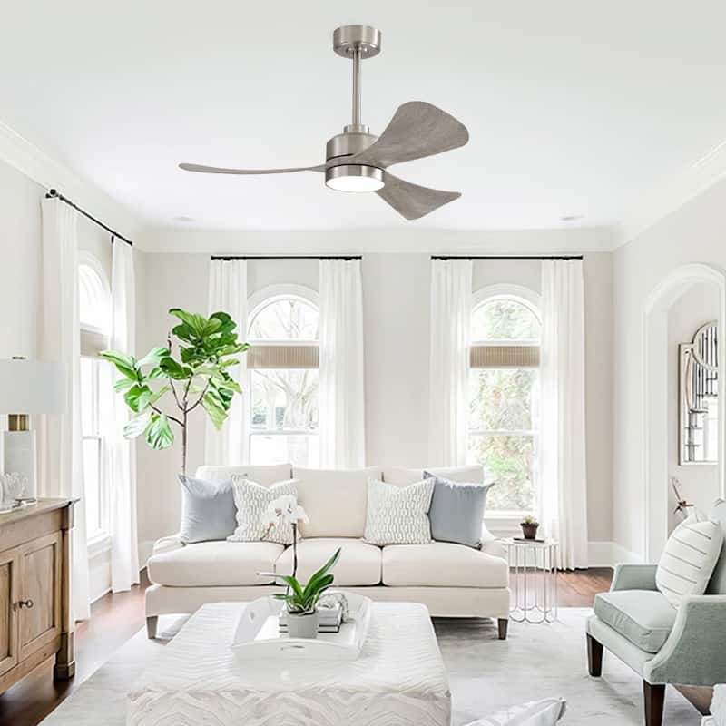 MLiAN 42 inch 3 ABS Blades Smart LED Ceiling Fan with Remote... - 42"