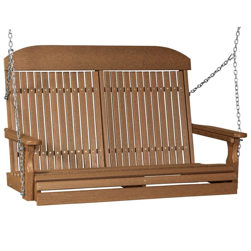 Poly Lumber Classic Swing - 4' - Antique Mahogany Woodgrain