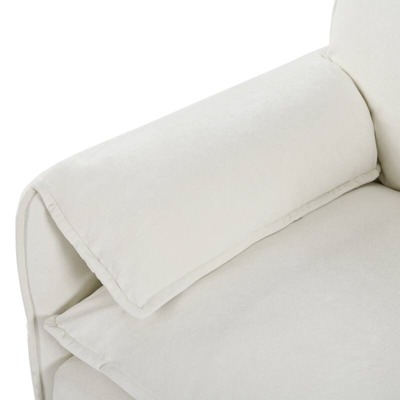 Chenille Swivel Accent Chair (Square Design)