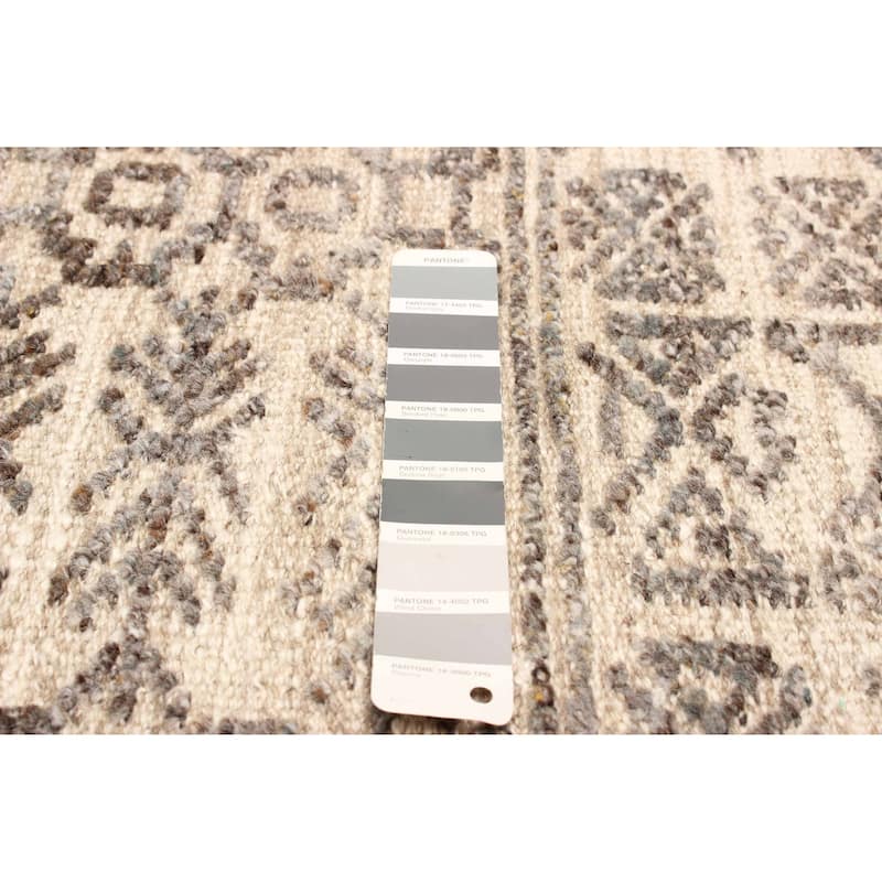 ECARPETGALLERY Hand-knotted Tangier Grey Wool Rug - 4'11 x 7'10