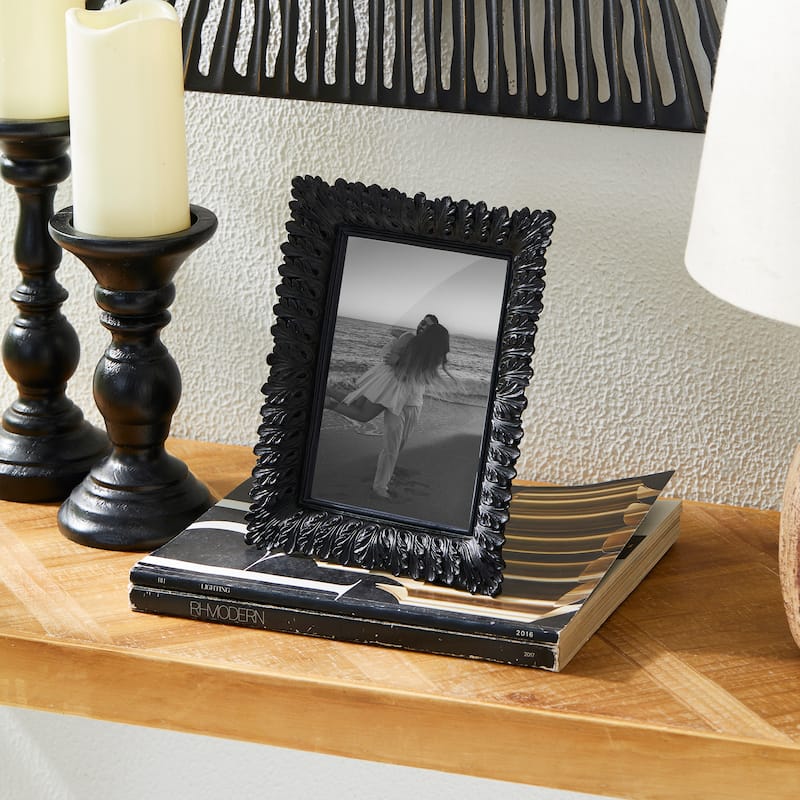 Glitzhome 5x7 Black Resin Wall Hanging or Tabletop Picture Photo Frames Set